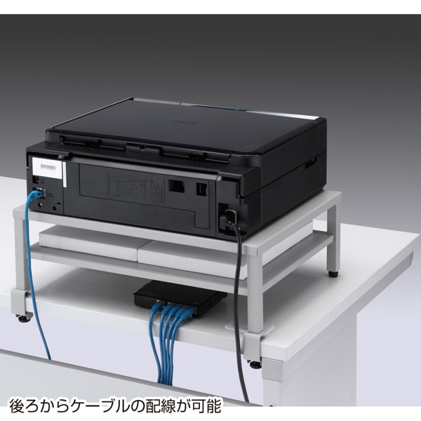 サンワサプライ プリンタステーション ライトグレー MR-PS3 1個（ご注文単位1個）【直送品】