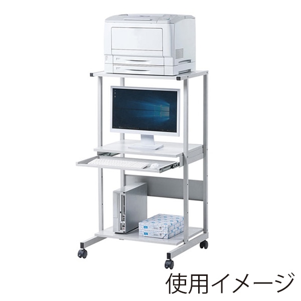 サンワサプライ パソコンラック キーボードスライダー付き 605×650×1200mm RAC-EC74 1個(ご注文単位1個)【直送品】
