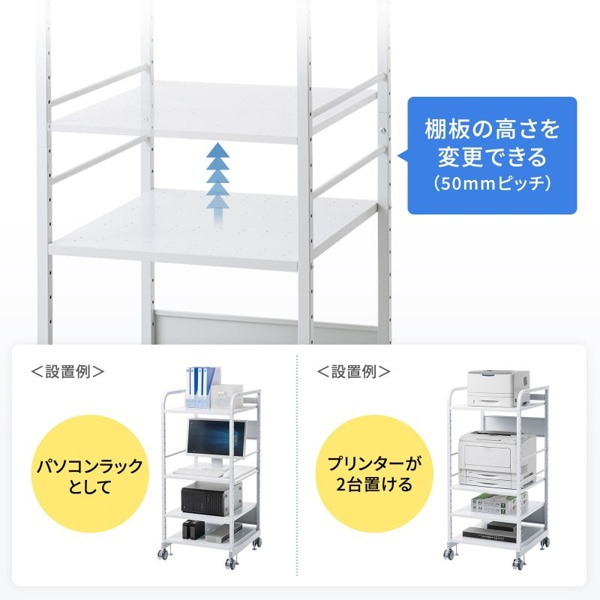 サンワサプライ 高耐荷重ラック 582×650×1289mm RAC-HL4 1個（ご注文単位1個）【直送品】