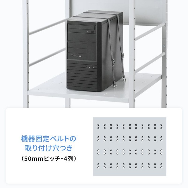 サンワサプライ 高耐荷重ラック 582×650×1289mm RAC-HL4 1個（ご注文単位1個）【直送品】