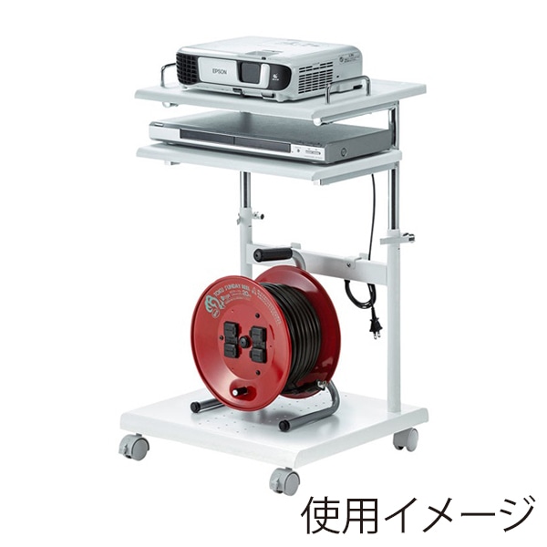 サンワサプライ プロジェクター台 中棚・下棚付き PR-17 1個（ご注文単位1個）【直送品】