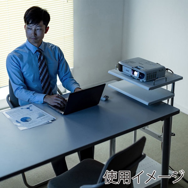 サンワサプライ プロジェクター台 中棚・下棚付き PR-17 1個（ご注文単位1個）【直送品】