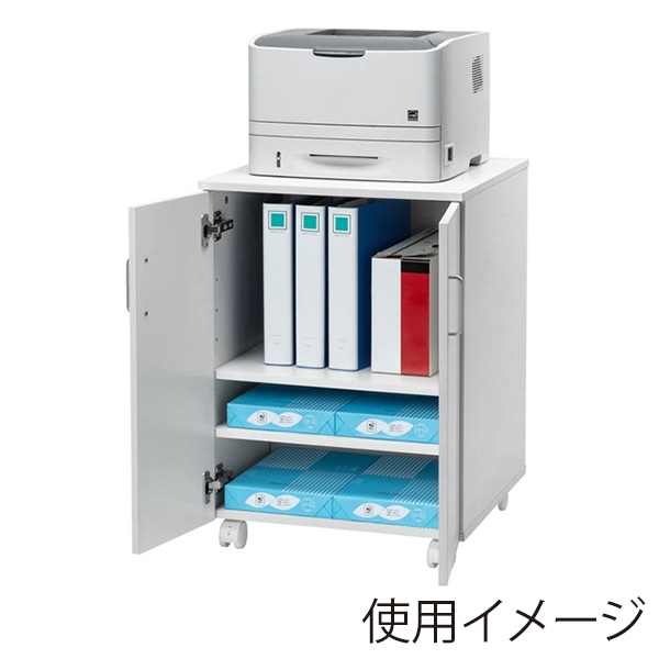 サンワサプライ 扉付きプリンタスタンド LPS-119W 1個(ご注文単位1個)【直送品】