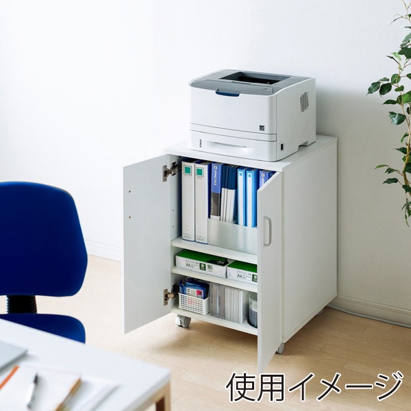 サンワサプライ 扉付きプリンタスタンド LPS-119W 1個(ご注文単位1個)【直送品】