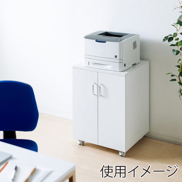 サンワサプライ 扉付きプリンタスタンド LPS-119W 1個(ご注文単位1個)【直送品】