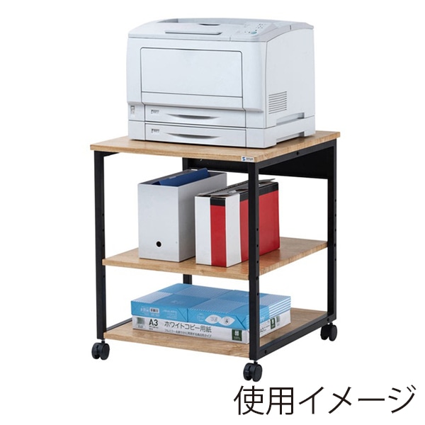 サンワサプライ 木目調プリンタスタンド W600 LPS-117LM 1個（ご注文単位1個）【直送品】