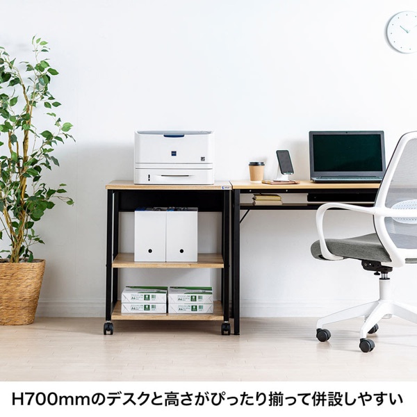 サンワサプライ 木目調プリンタスタンド W600 LPS-117LM 1個（ご注文単位1個）【直送品】