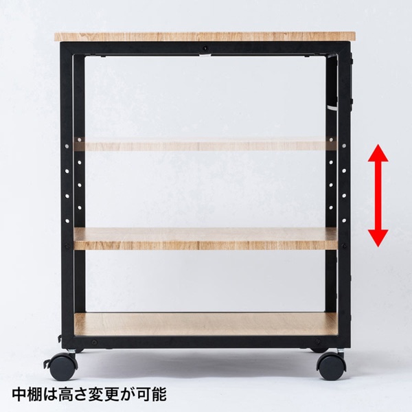 サンワサプライ 木目調プリンタスタンド W600 LPS-117LM 1個（ご注文単位1個）【直送品】