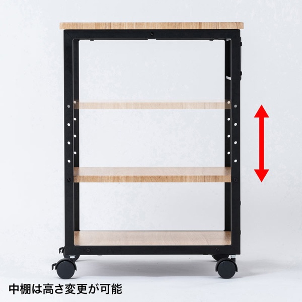 サンワサプライ 木目調プリンタスタンド W500 LPS-118LM 1個（ご注文単位1個）【直送品】