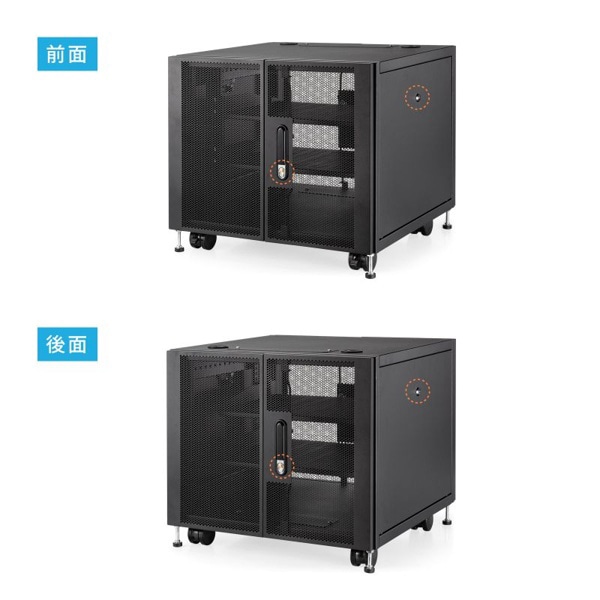 サンワサプライ 小型19インチ マウントボックス 9ユニット 奥行600mm CP-SVCBOX5BK 1個（ご注文単位1個）【直送品】