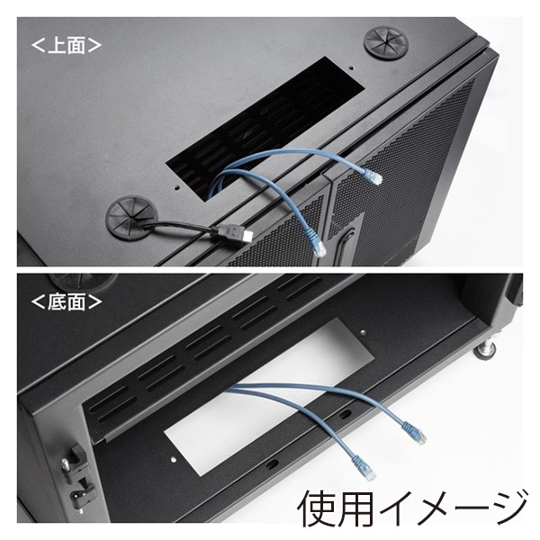 サンワサプライ 小型19インチ マウントボックス 9ユニット 奥行600mm CP-SVCBOX5BK 1個（ご注文単位1個）【直送品】