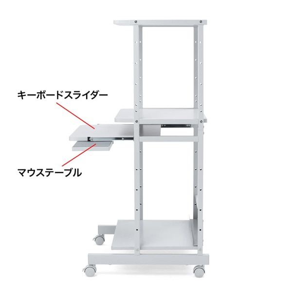 サンワサプライ パソコンラック 600×600×1265mm RAC-EC15N2 1個(ご注文単位1個)【直送品】