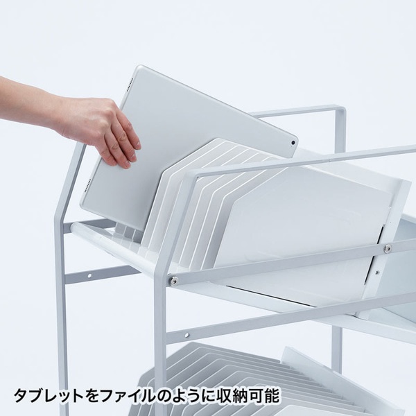 サンワサプライ タブレットワゴン 2段 RAC-TABWG2N 1個（ご注文単位1個）【直送品】