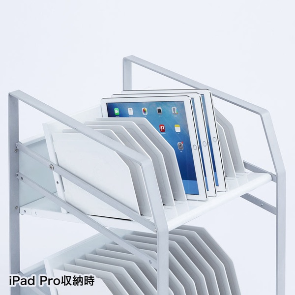 サンワサプライ タブレットワゴン 2段 RAC-TABWG2N 1個（ご注文単位1個）【直送品】