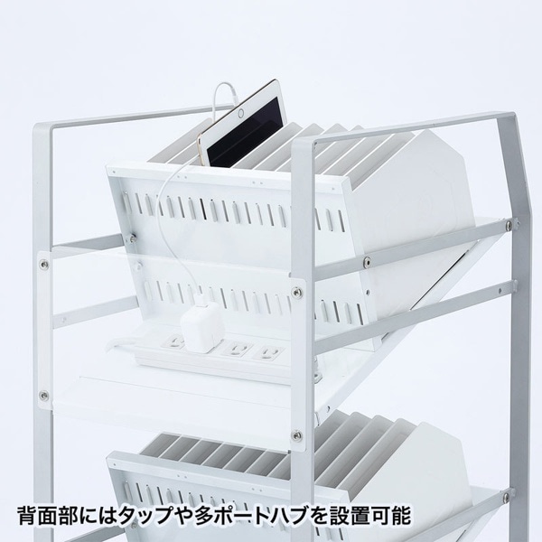 サンワサプライ タブレットワゴン 2段 RAC-TABWG2N 1個（ご注文単位1個）【直送品】