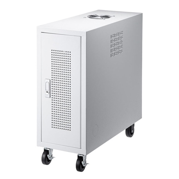 サンワサプライ キャスター付きハブボックス 2ユニット ホワイト CP-THBOX2UW 1個（ご注文単位1個）【直送品】