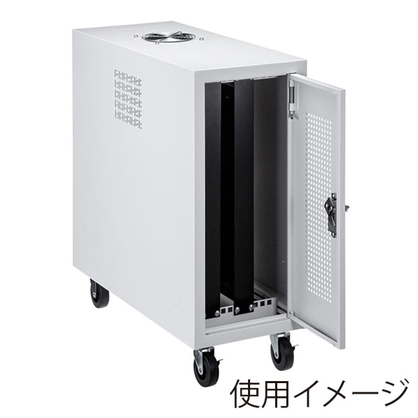 サンワサプライ キャスター付きハブボックス 2ユニット ホワイト CP-THBOX2UW 1個（ご注文単位1個）【直送品】