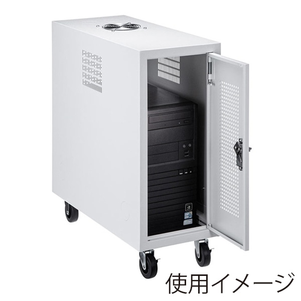 サンワサプライ キャスター付きハブボックス 2ユニット ホワイト CP-THBOX2UW 1個（ご注文単位1個）【直送品】