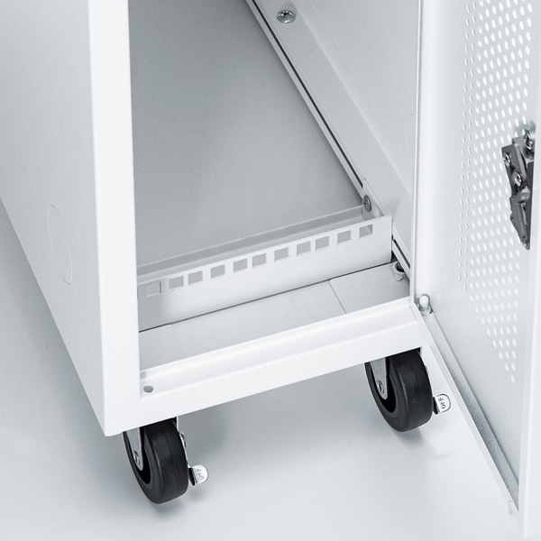 サンワサプライ キャスター付きハブボックス 2ユニット ホワイト CP-THBOX2UW 1個（ご注文単位1個）【直送品】