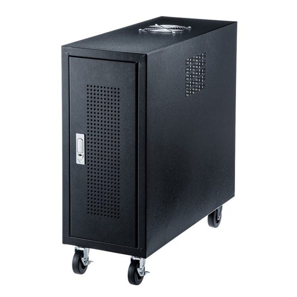 サンワサプライ キャスター付きハブボックス 2ユニット ブラック CP-THBOX2UBK 1個（ご注文単位1個）【直送品】