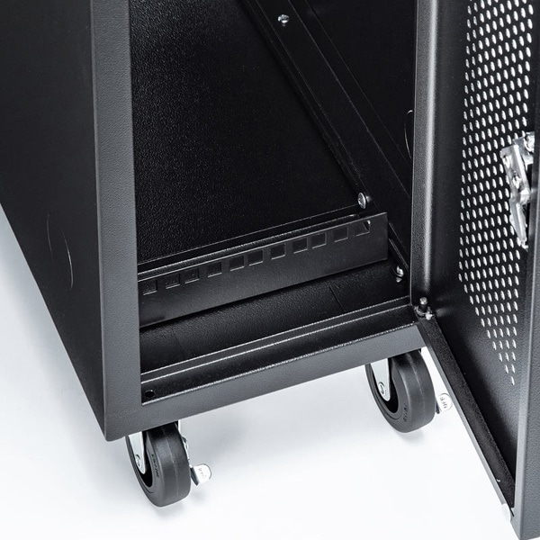 サンワサプライ キャスター付きハブボックス 2ユニット ブラック CP-THBOX2UBK 1個（ご注文単位1個）【直送品】