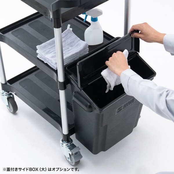 サンワサプライ 3段式カート ブラック CART-FA3BK 1個（ご注文単位1個）【直送品】