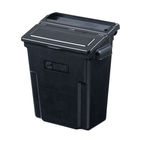 サンワサプライ 3段式ワゴン用 蓋付きサイドBOX 大 ブラック CART-FA3ST1BK 1個（ご注文単位1個）【直送品】