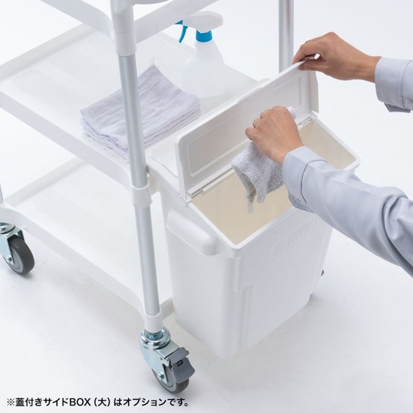 サンワサプライ 3段式カート ホワイト CART-FA3W 1個（ご注文単位1個）【直送品】