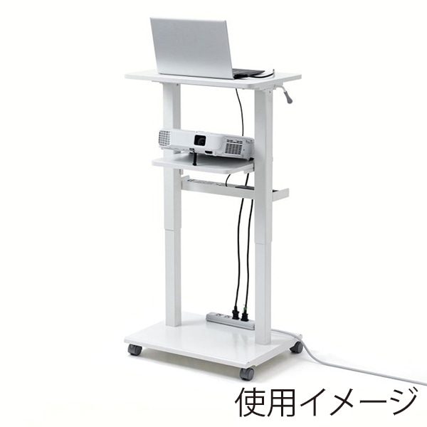 サンワサプライ プロジェクター台 ガス圧昇降 PR-18 1個（ご注文単位1個）【直送品】