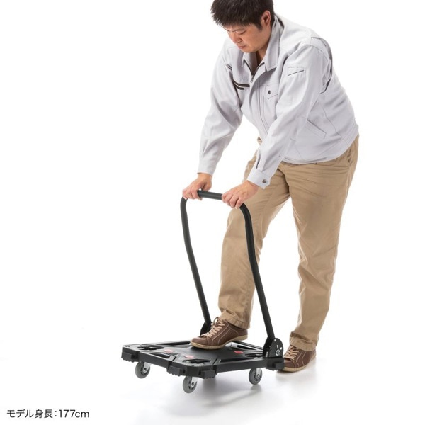 サンワサプライ 取っ手つき台車 小 CART-FA8HBK 1個（ご注文単位1個）【直送品】