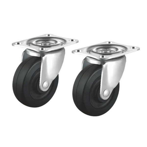 サンワサプライ 汎用キャスター 75mm径 ゴム製 2個セット フリー CST-75E-FRE2 1個(ご注文単位1個)【直送品】