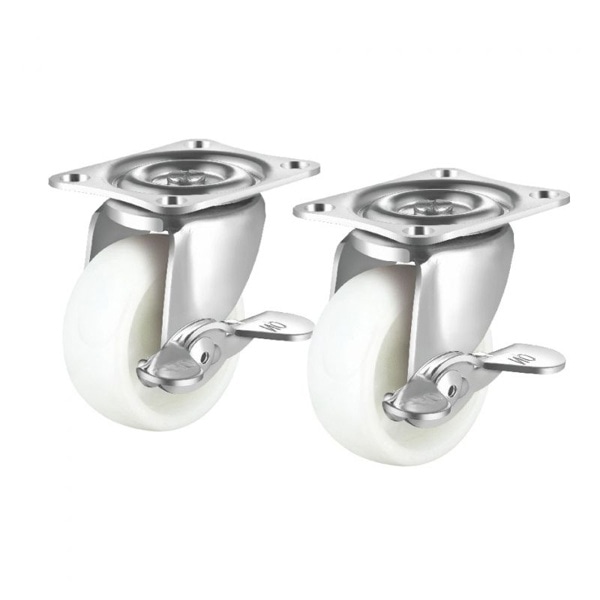 サンワサプライ 汎用キャスター 75mm径 ナイロン製 2個セット フリーストッパー付 CST-75N-FRST2 1個（ご注文単位1個）【直送品】