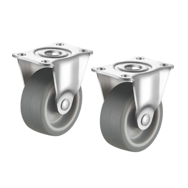 サンワサプライ 汎用キャスター 75mm径 TPR製 2個セット 固定 CST-75TP-FIX2 1個（ご注文単位1個）【直送品】