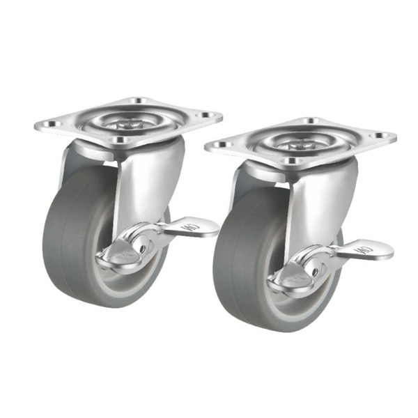 サンワサプライ 汎用キャスター 75mm径 TPR製 2個セット フリーストッパー付 CST-75TP-FRST2 1個（ご注文単位1個）【直送品】