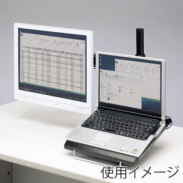 サンワサプライ デュアルシステムアーム ノートPC台付き CR-LA602 1個（ご注文単位1個）【直送品】