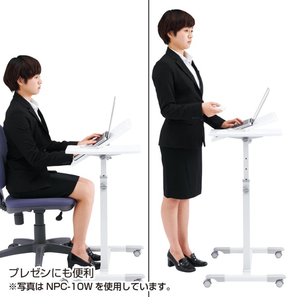 サンワサプライ ノートパソコンデスク ブラック NPC-10BK 1台（ご注文単位1台）【直送品】