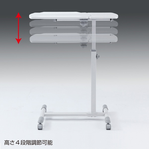 サンワサプライ ノートパソコンデスク ホワイト NPC-10W 1台(ご注文単位1台)【直送品】