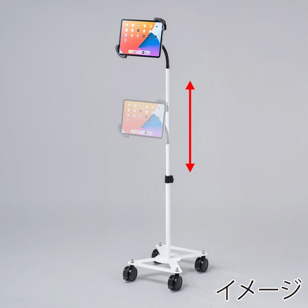 サンワサプライ iPad・タブレット用キャスター付きスタンド 7～11インチ対応 CR-LASTTAB16W 1台（ご注文単位1台）【直送品】