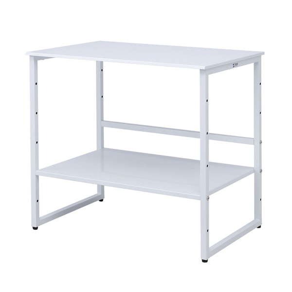 サンワサプライ スチール製机上プリンターラック ホワイト MR-68WN 1台(ご注文単位1台)【直送品】