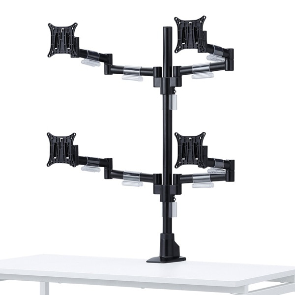 サンワサプライ 多関節液晶モニタアーム 水平可動 4面 CR-LA1505BK 1個（ご注文単位1個）【直送品】