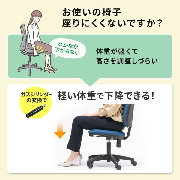 サンワサプライ OAチェア用低ガス圧シリンダー SNC-CYL 1個（ご注文単位1個）【直送品】