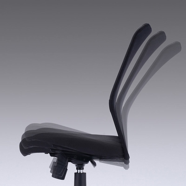 サンワサプライ メッシュOAチェア 肘かけなし ブラック SNC-NET16BK 1個（ご注文単位1個）【直送品】