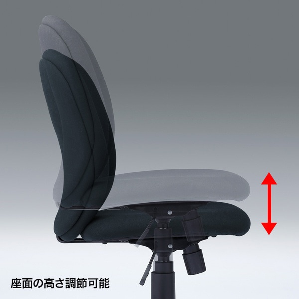 サンワサプライ OAチェア 肘かけなし ブラック SNC-T148BK 1個（ご注文単位1個）【直送品】