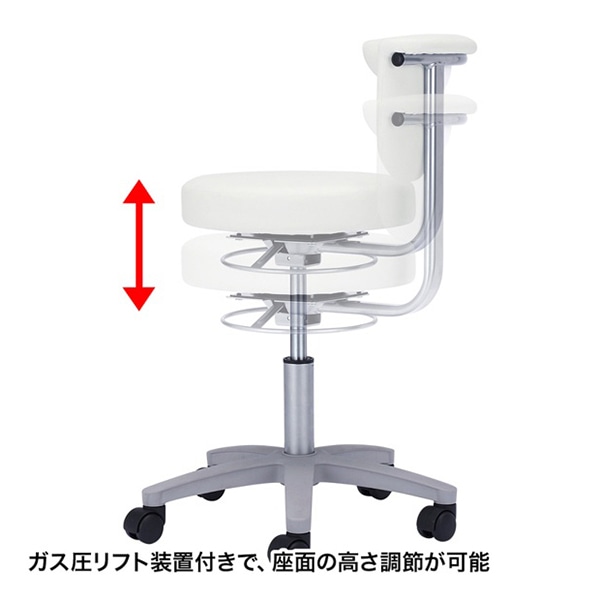 サンワサプライ メディカルチェア ホワイト SNC-HP3VW2 1個（ご注文単位1個）【直送品】