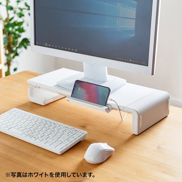 サンワサプライ 机上ラック 3段階横幅可変タイプ ブラック MR-LC804BK 1個（ご注文単位1個）【直送品】