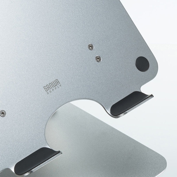 サンワサプライ アルミ製ノートパソコンスタンド 無段階高さ・角度調整 CR-38 1個（ご注文単位1個）【直送品】