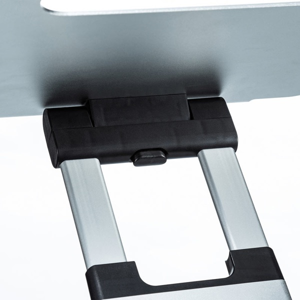 サンワサプライ アルミ製ノートパソコンスタンド 無段階高さ・角度調整 CR-39 1個（ご注文単位1個）【直送品】