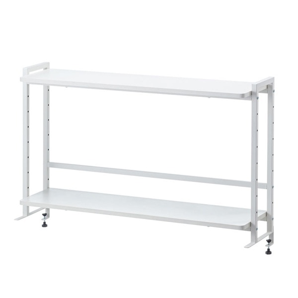 サンワサプライ クランプ式机上ラック 2段 ホワイト MR-LC307W 1個（ご注文単位1個）【直送品】