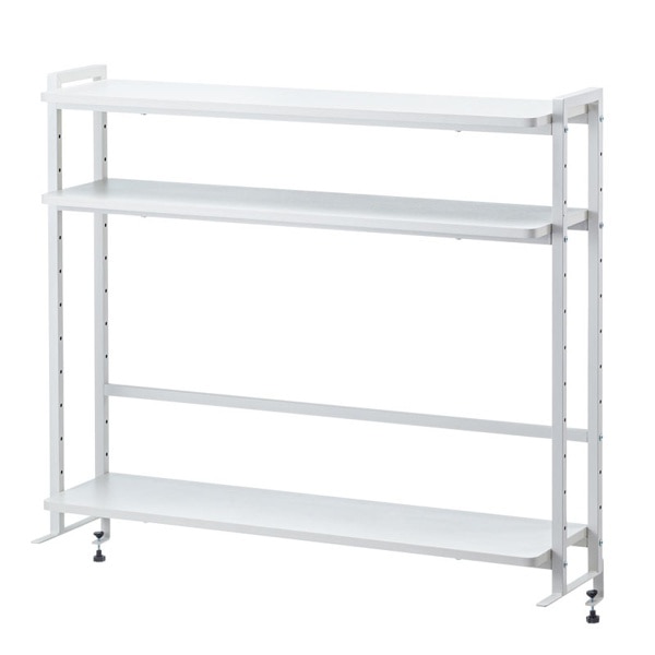 サンワサプライ クランプ式机上ラック 3段 ホワイト MR-LC308W 1個（ご注文単位1個）【直送品】