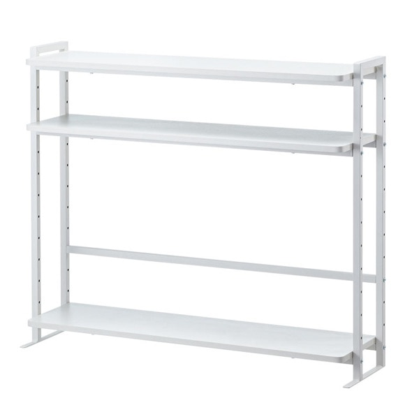 サンワサプライ クランプ式机上ラック 3段 ホワイト MR-LC308W 1個（ご注文単位1個）【直送品】